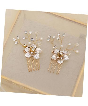 DOITOOL 1pc Headgear Hair Side Comb Hair Insertion Comb Headdress Crystal Hair Accessories Bridal Side Comb Flower Hair Accessories Diamond Headhones Hair Comb Rhinestones Bride - Buy Online on GoSupps.com