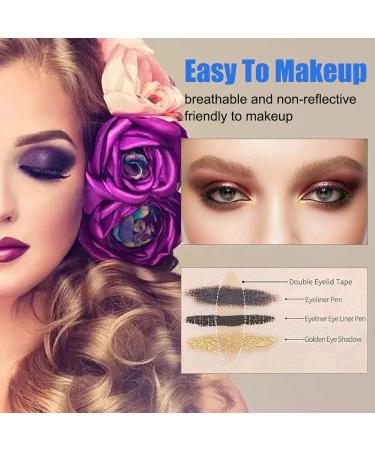 360pcs Lace Eyelid Lifter Tape Invisible Fiber Double Eyelid Tape Stickers Roll Lace Mesh S Shape Water Adhesive Eyelid Stickers for Droopy Uneven (with Fork Rods and Tweezers) - Buy Online on GoSupps.com