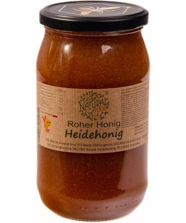 Natural food raw honey - directly from the beekeeper - raw of course - without additives - unfiltered - not thrown or heated - gift idea - Heather honey - Heidehonig - 1.1 kg - 1 Pack