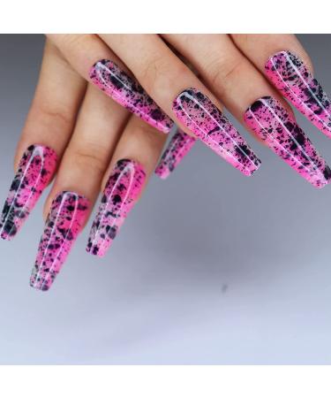 MISUD 24Pcs Mauve Ombre Press on Nails - Long False Coffin Nails Set - Buy Online on GoSupps.com