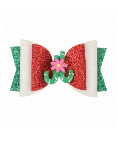 Hairstyle Hairpin Headband Girls 3" Glitter Hair Clips Christmas Hair Bows Accessories Pins for Girls Cartoon Duckbill Clips Hairgrips Headwear Hairpins For Girls (Size : 2)