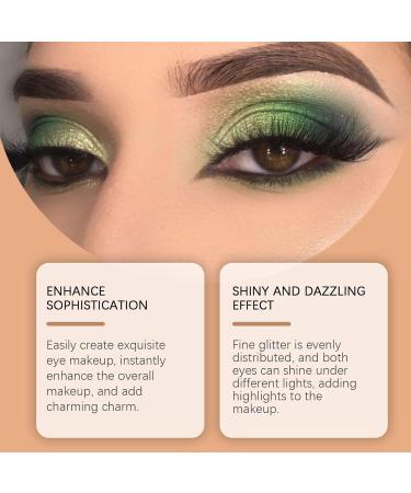 Fard Paupi res Liquide Scintillant Facile Appliquer Maquillage D licat for Les Yeux R partition Uniforme Des Reflets Capte La Lumi re(Green 2pcs) Green 2pcs - Buy Online on GoSupps.com