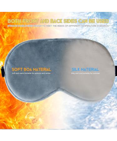 SALEIOV Gray Sleep Mask for Men and Women - Adjustable Eye Mask for Travel, Nap, Yoga - Block Light, Soft Blindfold for a Restful Sleep - Buy Online on GoSupps.com