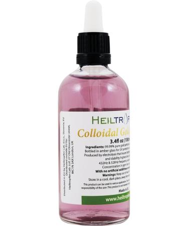 Colloidal Gold 10 ppm 3.4 Fl Oz - 100 ml by Heiltropfen - Buy Online on GoSupps.com
