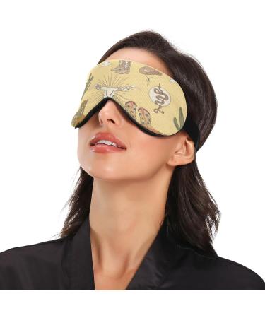 Shop Light Blocking Cowboy Boots & Hat Eye Mask - Adjustable Soft Sleep Mask for Travel & Naps | Western Boho Style - Buy Online on GoSupps.com