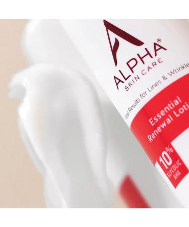 Alpha Skin Care Essential Renewal Lotion - Anti-Aging Formula with 10% Glycolic AHA - 4 Fl Oz - Reduce Lines & Wrinkles | Normal to Dry Skin - Buy Online on GoSupps.com