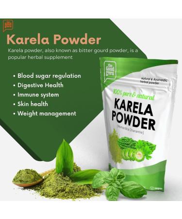 The Good Guru Bitter Melon Powder Karela Powder 250g - Organic Blood Purifier | Non GMO Momordica Charantia | Gluten Free - Promotes Healthy Lifestyle | Zip Lock Bag - Buy Online on GoSupps.com