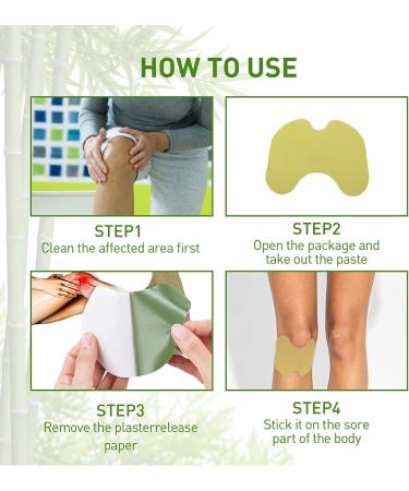 36 PCS Herbal Knee Relief Patches - Natural Joint Pain Relief for Knee, Back, Neck - Buy Online on GoSupps.com
