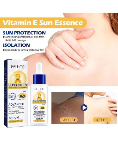 Sunscreen Cream SPF90-1.69 fl oz Water Resistant Sun Protection Travel Size - UV Face Cream SPF90 PA+++ Oil Free Moisturizing Facial Sunscreen Cream - Buy Online on GoSupps.com