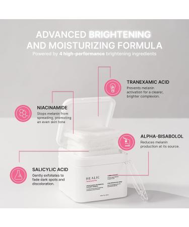 HEALIC Instant Glow Boost - Brightening & Soothing Skincare Set for Sensitive Skin - Cream + Ampoule + Toner Pads - Buy Online on GoSupps.com