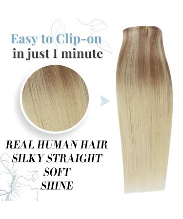 Buy Runature Balayage Clip In Hair Extensions - Real Hair 30cm 7pcs 80g - #18/22 & #18/26 - Perfect for International Shipping - Buy Online on GoSupps.com