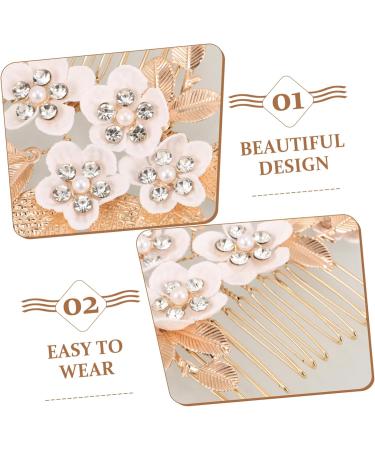 Beavorty 1 Set Leaves and Flowers Hair Comb Decorative Hair Combs Hair Accessories for Headpiece for Wedding Decoration Hair Combs for Women Accessories Girl Headpiece Bride Headdress - Buy Online on GoSupps.com