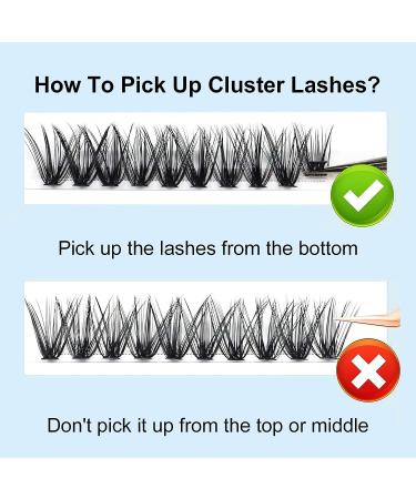 Diy False Eyelash Extensions 120 Pcs Mixed Lash Clusters - Natural Look Wispy Lashes 8-16mm - Buy Online on GoSupps.com