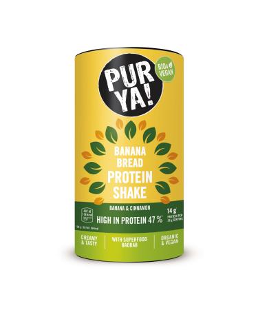 Purya!Vegan Protein Shake - Banana Bread Vegan Protein Drink in Bio Quality Vegetable Protein Beverage Powder for connoisseurs with Superfood Baobab lactose -free 1x 480g