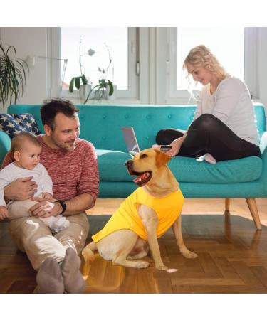 Dog Shirt - Summer Basic Vest for All Dog Sizes | Breathable Puppy T-Shirt & Tank Top - Medium Yellow - Buy Online on GoSupps.com