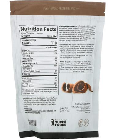 Dr. Murray's 3 Seed Protein Powder - Chocolate Flavor, 16 oz | Super Foods for Health - Buy Online on GoSupps.com