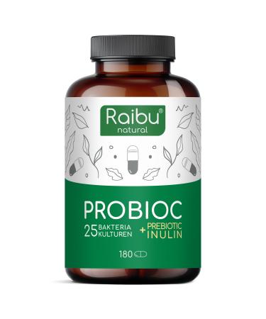Probioc cultures complex with 300 billion KBE/g - 25 bacterial strains with inulin - 180 capsules highly dose & gastrointestinal resistant - including with lactobacillus & bifidobacteria - Buy Online on GoSupps.com