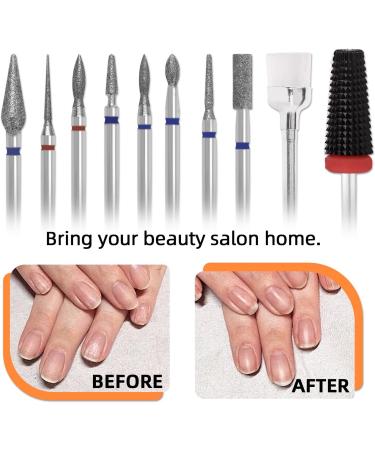 15Pce Nail Drill Bit Set with 1 Black 5 in 1 Ceramic Nail Drill Bit 3/32'' Ceramic Carbide Drill Bits for Nails Bits for Nail Drill for Acrylic Gel Nails Manicure Pedicure and Cuticle Remover - Buy Online on GoSupps.com