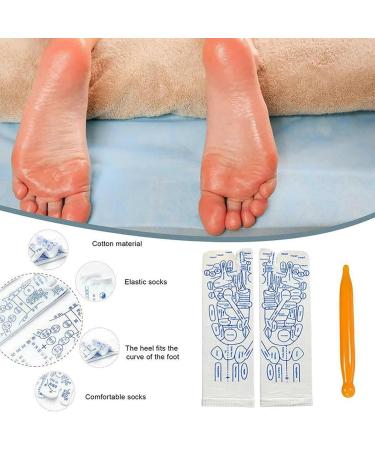 Reflexion Massage Socks Set | Cotton Foot Reflexology Socks for Women (35-39) - 2 Pairs of Pressure Point Massage Socks - Buy Online on GoSupps.com