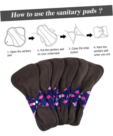 Reusable Cloth Menstrual Pads Set - Charcoal Washable Incontinence Towels, Light Purple - 1 Count - Buy Online on GoSupps.com