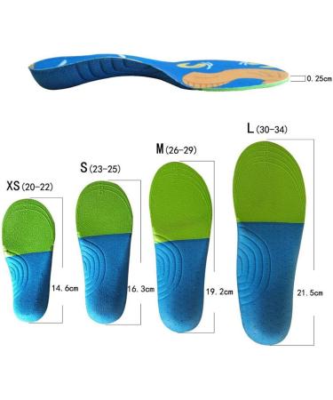 Bowhol Orthopedic Sports Insoles for Kids | Flat Foot & Leg Correction | Size S (16.3cm / 23-25 EU) - Buy Online on GoSupps.com