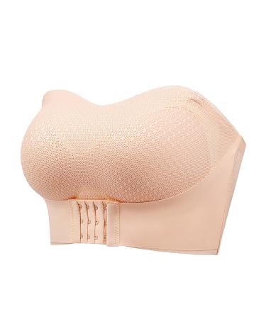 Sorporate women's bra small size seamless wireless bra women's beauty-plastered bra daily sports bra large size suitable for dating running swimming bra wife gift beige M