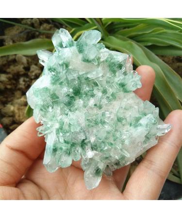 Natural Beautiful Specter Quartz Crystal Cluster Green Ghost Crystal Stone Cluster Reiki qiangang - Buy Online on GoSupps.com