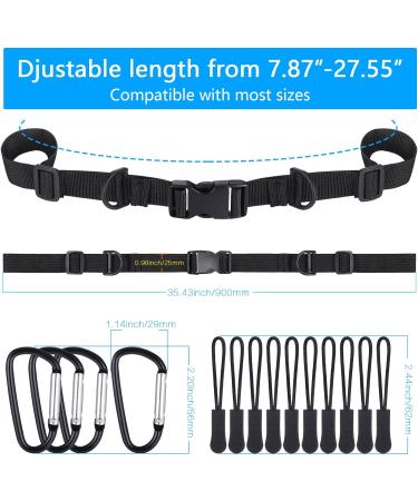 Adjustable Backpack Chest Straps - 2-Piece Set with S-Ring Lock & Zipper Tags for Hiking Climbing & Jogging - Buy Online on GoSupps.com
