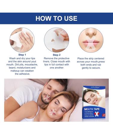 Sleep Strips Mouth Tape for Sleeping - 120 Count | Improve Breathing and Stop Snoring | Nose Breathing Aid for Improved Nighttime Sleep - Buy Online on GoSupps.com