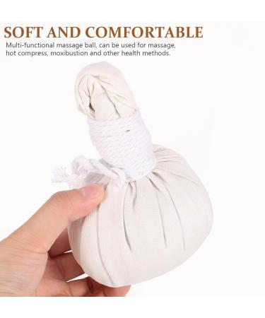 Niyangle Thai Spa Herbal Massage Compress Balls - 2pcs Relaxing Aroma Therapy for Home Spa - Hot Massage Balls 12x10cm - White - Buy Online on GoSupps.com