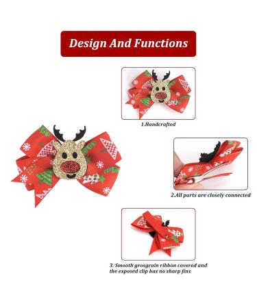 Christmas Hair Clips Set - 8 Festive Loop Clips for Girls & Kids | Perfect Holiday Hair Jewelry for Parties & Festivals - Buy Online on GoSupps.com