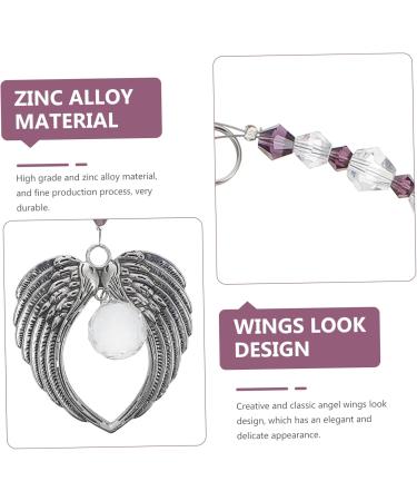 Anneome crystal pendant christmas hanging wing decor memorial ornaments with wings hanging wing ornament 39x6.5cm Violet - Buy Online on GoSupps.com