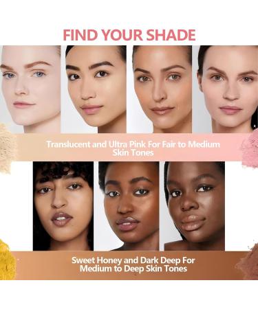 Beauty Pink Setting Powder Beauty Blurring Setting Powder Blurring Setting Powder Waterproof Setting Powder Pink Blurring Powder for All Skin Tones(4#) - Buy Online on GoSupps.com