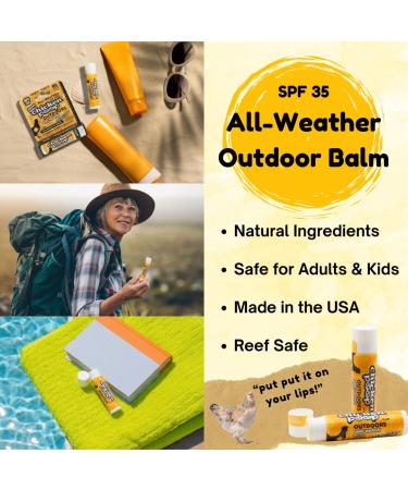Chicken Poop Sunblock Lip 100% Natural Moisturizer with SPF 35 for Dry Chapped Lips 0.15 oz Outdoors Pack of 5 - Buy Online on GoSupps.com