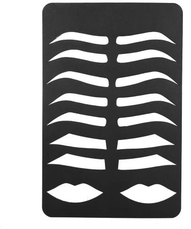 Eyebrow Lip Shape Stencils Kit Iron Design 7 Brow Shapes & 1 Lip Template Reusable Suitable for Men and Women for Eyebrow and Lip Design - Buy Online on GoSupps.com