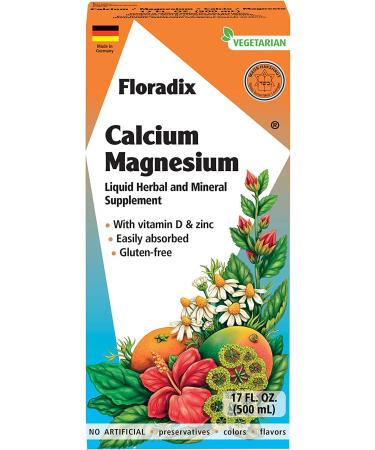 Buy Flora Floradix Calcium-Magnesium 17 fl oz (500 ml) - Natural Bone Support Supplement - Buy Online on GoSupps.com