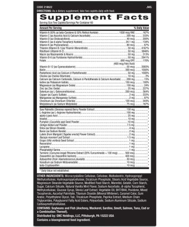 GNC Mega Men 50 Plus Multivitamin 120 Count - Essential Daily Nutrition - Buy Online on GoSupps.com