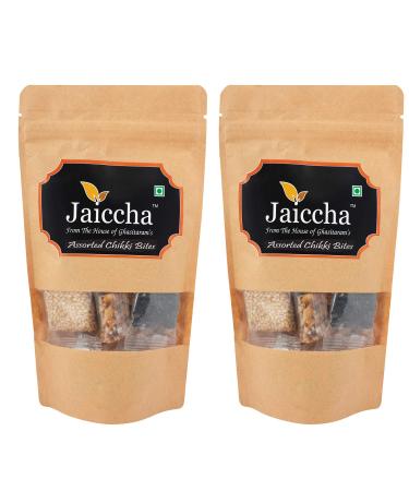 Ghasitaram Gifts Jaiccha Lohri Sweets Assorted Chikki Bites in Brown Paper Pouch 400 GMS