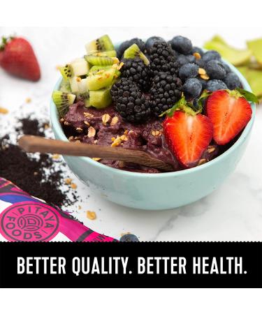 Organic Freeze Dried Acai Berry Powder - USDA Certified, Gluten Free, Dairy Free, Vegan, Kosher (4 oz) - Pitaya Foods - Buy Online on GoSupps.com