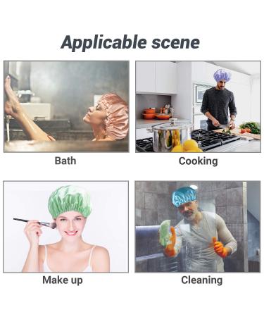 SMILCO Shower Cap 4 Pack for Women - Double Waterproof Layers, Reusable EVA Hair Caps for Hair Protection - Buy Online on GoSupps.com