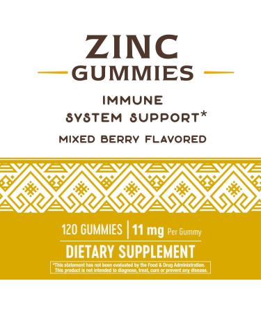 Nature's Way Zinc Gummies - Mixed Berry 11mg, 120 Count - Boost Immune Health - Buy Online on GoSupps.com