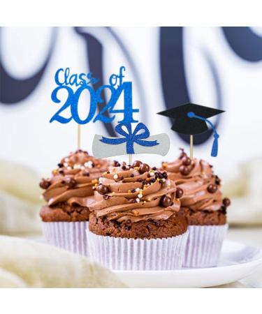 Geanlian 2022 Graduation Cupcake Toppers (72 Pieces) Class of 2022 Cupcake Toppers 2022 Grad Graduation Appetizer Dessert Decoration Picks - Buy Online on GoSupps.com