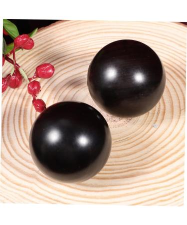 FRCOLOR Wooden Massage Balls - 6PK Handheld Relaxation & Stress Relief - Ebony & Marble Stress Balls - Buy Online on GoSupps.com