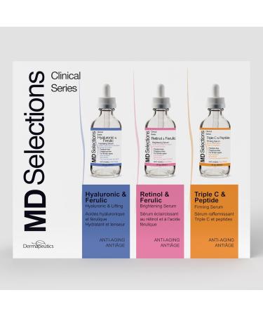 Buy MD Selections Retinol Hyaluronic Ferulic Triple C Peptide Serum Bundle 3 Pack for Skin Firming & Collagen Boost | International Shipping Available - Buy Online on GoSupps.com