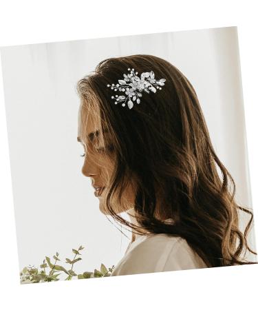 Angoily Bridal Hair Comb Clip Hair Accessories Tiara Wedding Hair Side Comb Flower Rhinestone Hair Comb Flower Hair Comb Wedding Hair Comb Hand Drill Bride Rhinestones Zinc Alloy - Buy Online on GoSupps.com