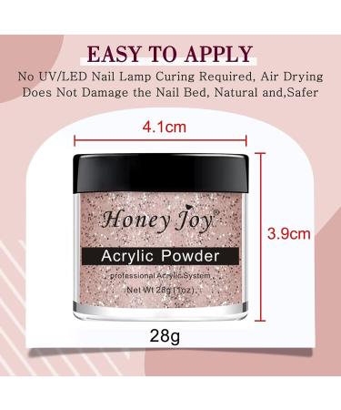 28g Acrylic Nail French Manicure Powder Set - White, Clear, Black, Nude | HJ-NAP016 (No.16) - Buy Online on GoSupps.com