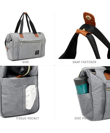 SONARIN Baby Nappy Changing Bag with Insulated Pocket Satchel Waterproof Large Capacity Stylish and Durable Light Gray - Buy Online on GoSupps.com