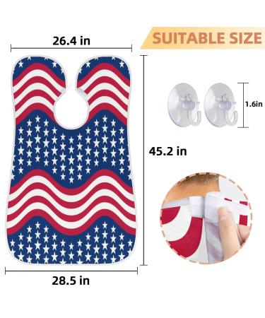Independence Day Beard Bib Apron for Men | Non-Stick Waterproof Hair Catcher with Suction Cups - Perfect Grooming Gift - Buy Online on GoSupps.com