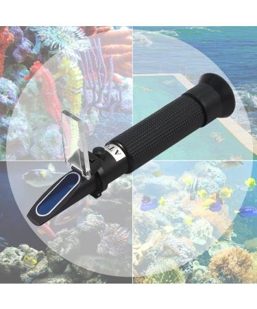 AUTOUTLET Salinity Refractometer - Dual Scale 0-100 & 1.000-1.070 Specific Gravity, ATC, Saltwater Tester for Aquarium, Seawater, Fish Tank - Blue - Buy Online on GoSupps.com