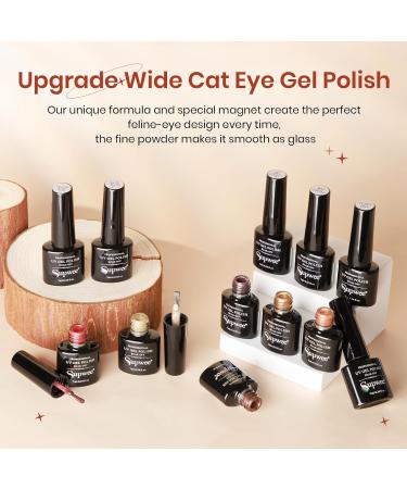 9D Cat Eye Gel Nail Polish Set | 12 Colors Holographic Glitter Cateye Gel Polish | Soak Off UV Gel for DIY Manicure Salon - SUPWEE - Buy Online on GoSupps.com